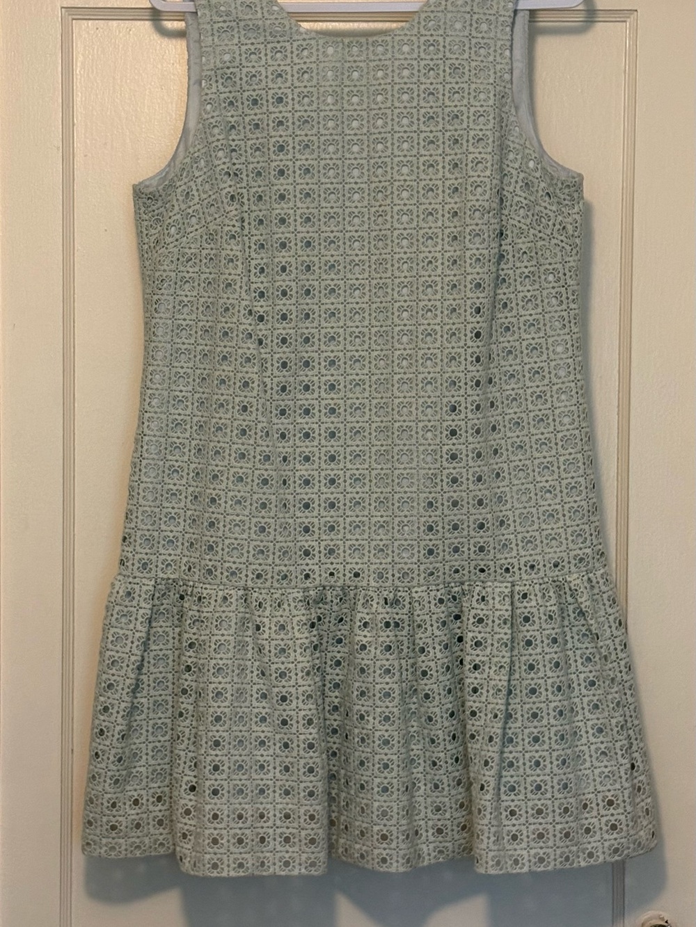 J. Crew Women’s Sleeveless Eyelet Dress in Mint Green